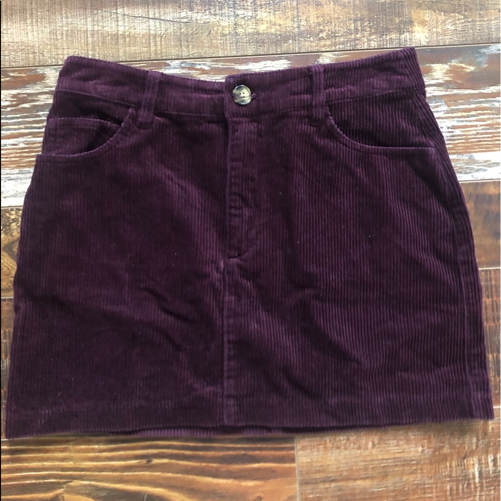Forever 21 Dark Purple Corduroy Skirt